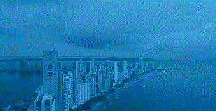 Vista de varios edificios que están situados en la ciudad de Cartagena