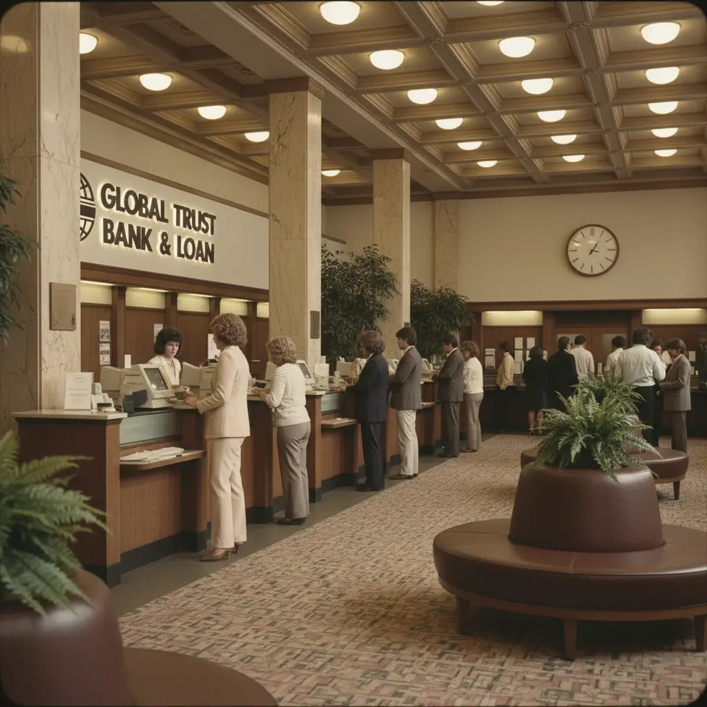 Un banco con personas realizando gestiones