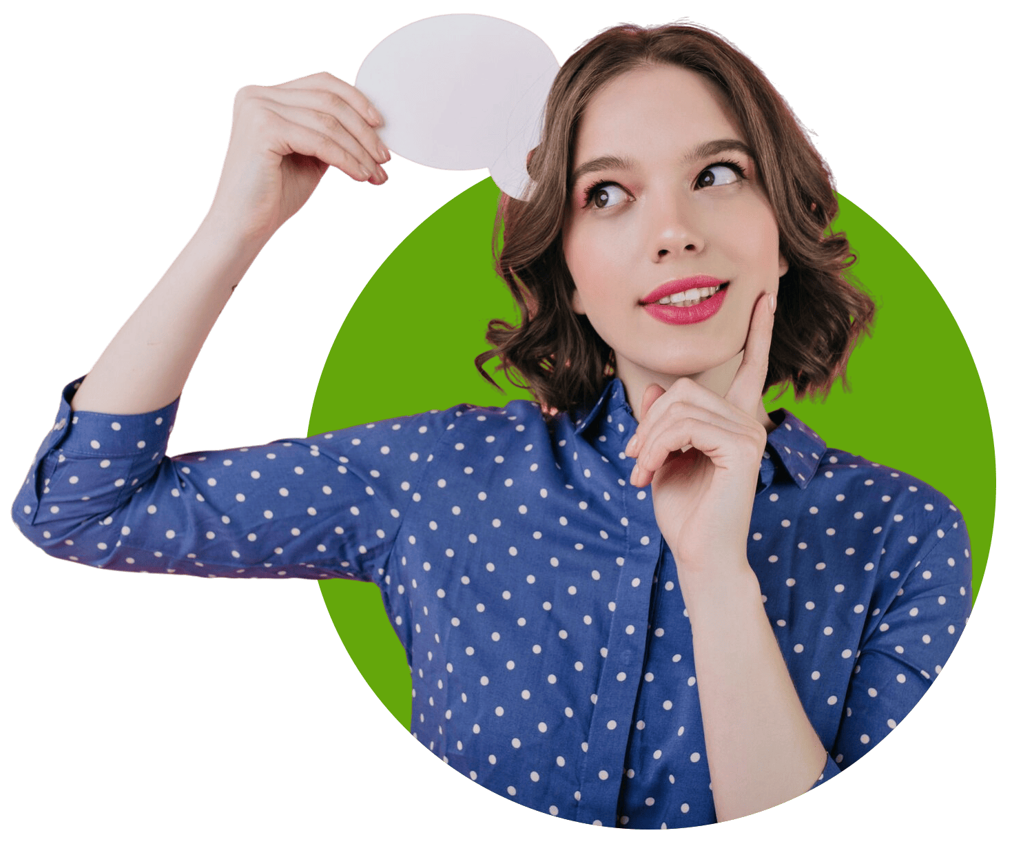 Mujer pensando en ideas