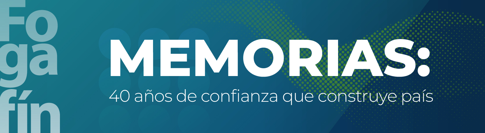 Banner con titulo del evento 40 años de Fogafín.