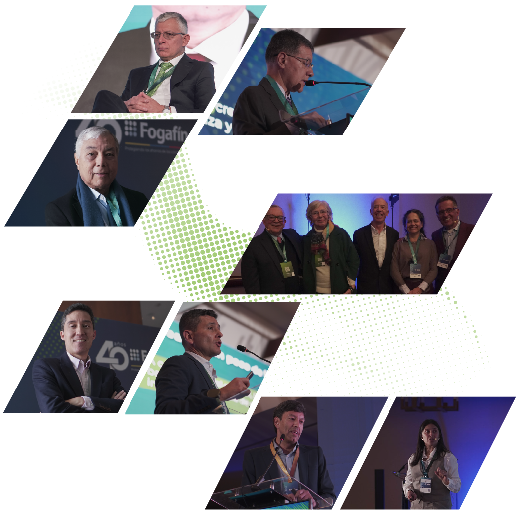 Fotografías de los panelistas del evento.