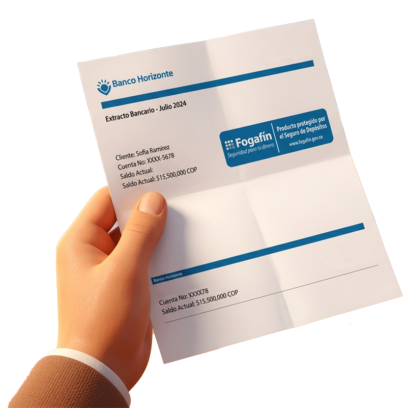 Mano sosteniendo extracto son sello